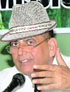 Rakesh Sharma, member of the APEX Body, Art of Living, interacts with mediapersons in Chandigarh on Saturday.