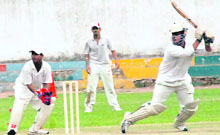 A match in progress at DAV-8 in Chandigarh on Saturday.