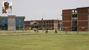 A view of the Baba Farid colleges near Bathinda. (Inset) Gurmeet Singh Dhaliwal. 