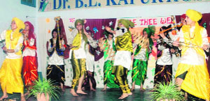 Students of Dr BL Kapur Memorial Hospital perform at a farewell function in Ludhiana.