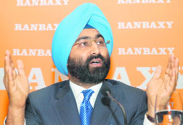 Ranbaxy CEO Malvinder M. Singh announces companys results in New Delhi on Tuesday.