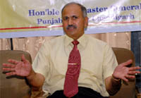 P.R. Kumar, Chief Postmaster General Punjab Circle and UT Chandigarh talking to press men at Bathinda on Wednesday.