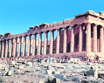 The Acropolis, a key landmark of early Western civilisation, is a major tourist attraction