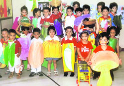 Students of Maple Bear Nursery school celebrate vegetable day in Ludhiana