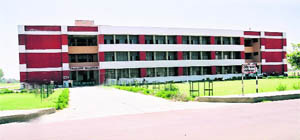 A view of the Tagore Bhawan, a teaching block of the CDLU, Sirsa.