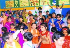 Students of Jesus Sacred Heart School celebrate Teej in Ludhiana