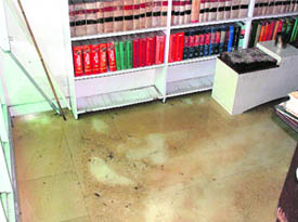 A flooded room of the house of a judge in Sector 24 in Chandigarh on Tuesday.