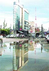 Waterlogging is the perennial problem in the city. Even light showers are enough to wreak havoc on roads.