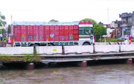 Heavy rains have caused massive inundation in low-lying areas of Batala. 