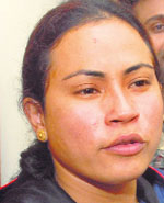 Monica Devi talks to media in New Delhi on Wednesday.