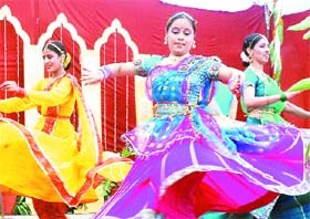 KMV College students put up a lively performance during a cultural programme in Jalandhar
