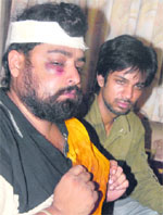 Injured Inderpal and Amardeep at their residence in Sector 20, Chandigarh