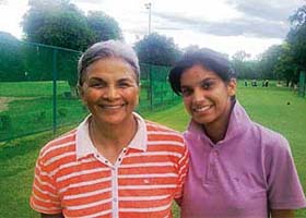 Deepu Dhanoa and Shivali Aggarwal, winners of the Independence Day Cup, at the Chandigarh Golf Club