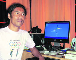 Lobsang Wyangal, the brain behind the Tibetan beauty contest.
