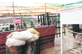 A view of gate number 3 at the Sector 17 Parade Ground, Chandigarh, venue for the Independence Day function, where no security guard was posted on Thursday.