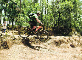 Vaibhav Nijhowne cycles in Sitlakhet, Uttaranchal
