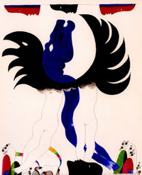 Untitled 2 acrylic, pen and ink on paper (1991)