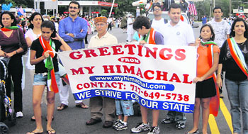 Members of My Himachal at I-Day parade in New Jersey, US.