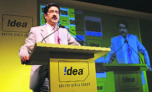 Kumar Mangalam Birla, chairman, Aditya Birla Group, at a press conference in Mumbai on Wednesday. IDEA Cellular, an Aditya Birla Group subsidiary, announced the launch of its top-of-the-line mobile service in Indias financial capital. 