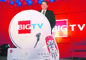 Arun Kapoor, CEO, Big TV DTH, Reliance Communications, at the launch of Indias first subscription video-on-demand service on Big TV DTH in New Delhi on Wednesday. 