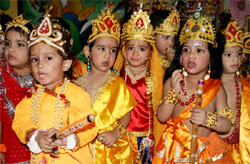 The Janmashtami fervour was visible among the tiny-tots in Bathinda when they donned attire like Radha and Krishna