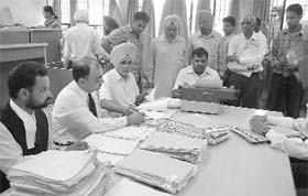 A lok adalat in progress in Mohali
