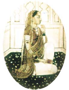 A miniature painting of Maharani Moran