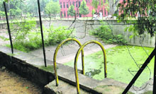 A water tank at GMSS-35 awaiting the authorities attention.