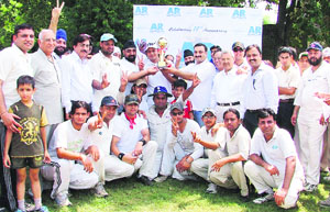 The team of Clearing Champs XI that won the AR Cricket Cup at Punjab Agricultural University, Ludhiana, on Sunday.