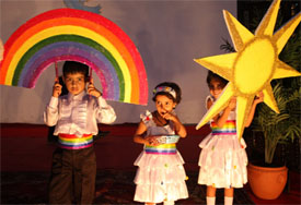 Tiny tots perform at the closing ceremony of the Chetak Army Wives Welfare Association (AWWA) celebrations at Bathinda Cantonment on Monday.