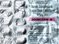 The medical strip with six tablets missing