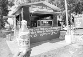 A Verka bottle containing homemade milk in Patiala.