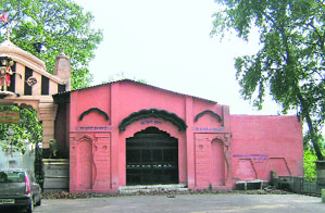 A view of the satsang bhawan of Jayanti Devi temple where the museum was set up last year. 