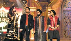 Haneet Taneja, Arvind Gujaral and Amit Sharma, who won the Waar Pariwar the singing contest on Sony TV