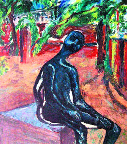 Seated in Garden. By Ali