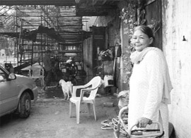Sangeeta Deol at her residence in Dhanal village near Jalandhar.