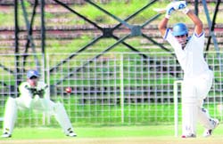 A match between Chandigarh and Zone B in progress in Chandigarh