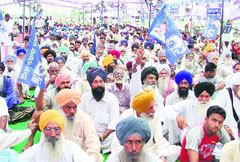 The BSP holds a "jan-chetna" rally in Ludhiana on Tuesday.