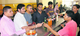 Hostellers cook up their own fare after the mess shuts.