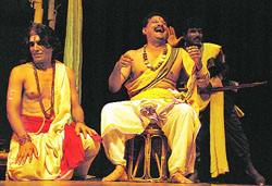 Raj-Rakt, directed by Habib Tanvir, was performed as part of the National Drama Festival in Panchkula 