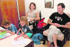 An Israeli family, which became the first tourists to enjoy Punjabi hospitality following the launch of the bed and breakfast scheme, in Chandigarh