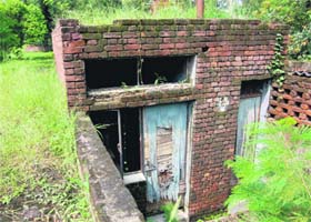 The room of the chowkidar at the skating rink in Sector 10, Chandigarh, lies in a state of neglect