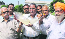 Residents of ward Nos. 29 and 30, Ludhiana, show filthy water