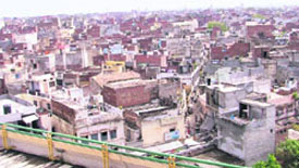 A view of the old city in Ludhiana; and (right) the clean environs of Ludhiana.