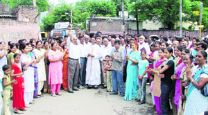 Christians take out a peace march in Ludhiana on Sunday. 