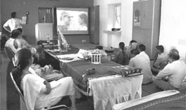 Haryana policemen attend a seminar on AIDS organised by the All-India Shri Chettanya Jan Kalyan Parishad at Police Lines in Ambala on Tuesday.