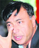 Steel tycoon Lakshmi Mittal addresses mediapersons in New Delhi on Wednesday.