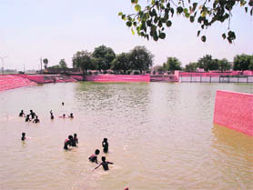 The Phalgu tirath in Kaithal district which has been renovated for the coming mela.
