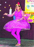 Student presents a classical dance during the installation ceremony of a Rotract Club of GCW in Ludhiana