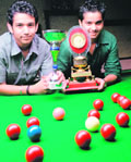 Winners of the Chandigarh Billiards and Snooker Championship at Sector 22 on Saturday.
